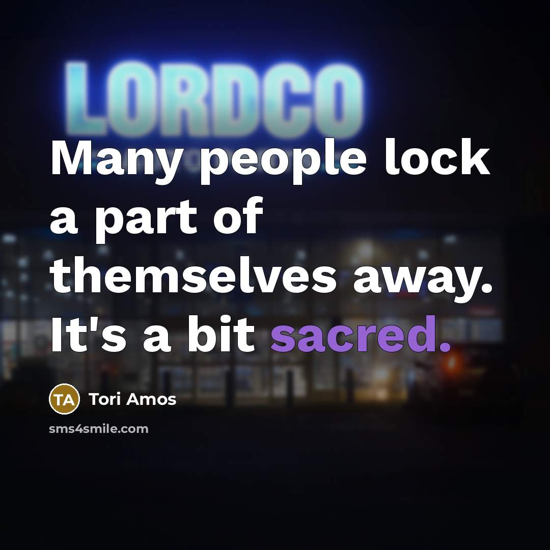 “Many people lock a part of themselves away. It's a…” quote by Tori Amos