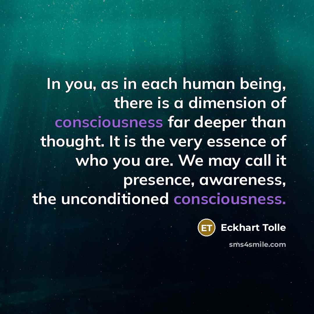 “In you, as in each human being, there is a…” quote by Eckhart Tolle