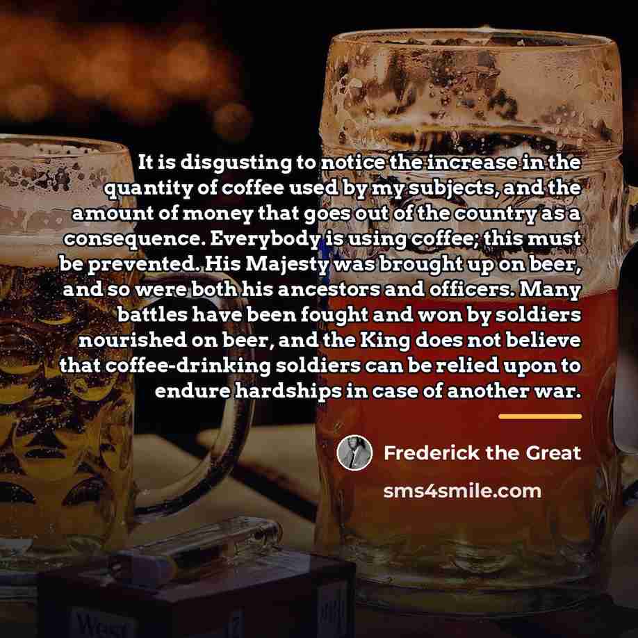“It is disgusting to notice the increase in the quantity…” quote by Frederick The Great