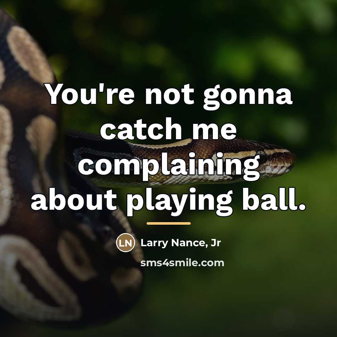 “You're not gonna catch me complaining about playing ball.…” quote by Larry Nance, Jr