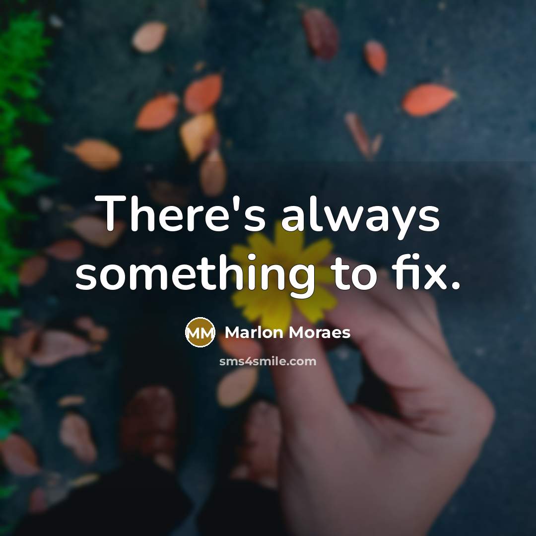 “There's always something to fix.…” quote by Marlon Moraes