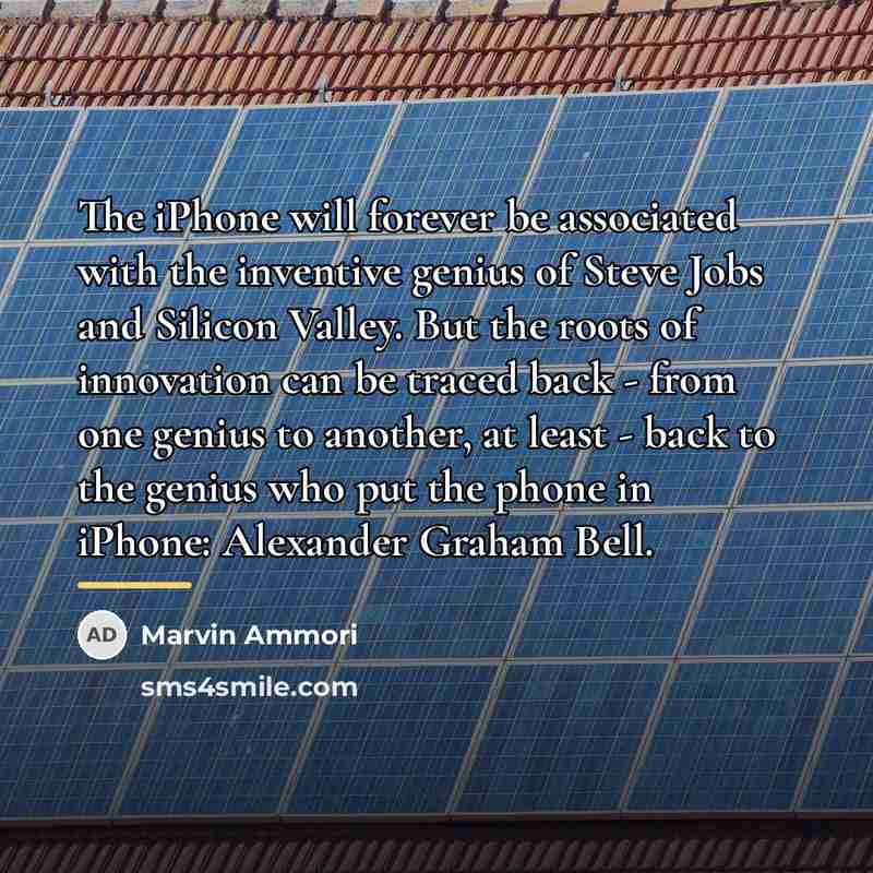 “The iPhone will forever be associated with the inventive genius…” quote by Marvin Ammori