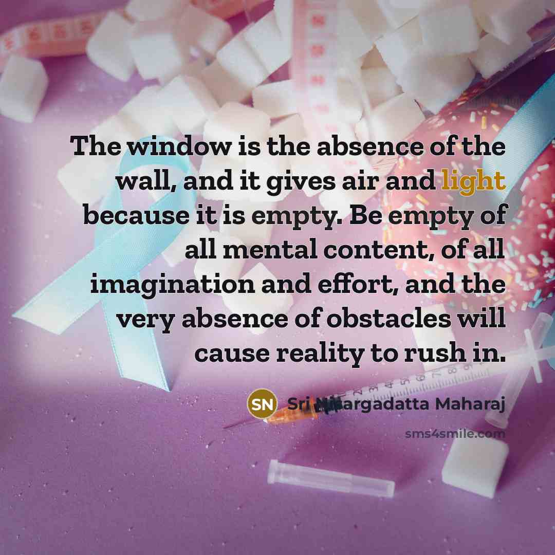 “The window is the absence of the wall, and it…” quote by Sri Nisargadatta Maharaj