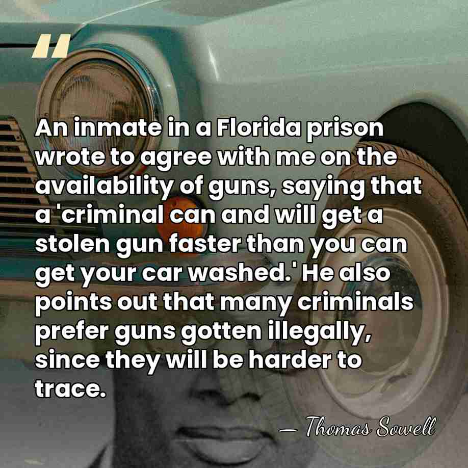 An inmate in a Florida prison wrote to agree with me on&hellip; - Thomas Sowell