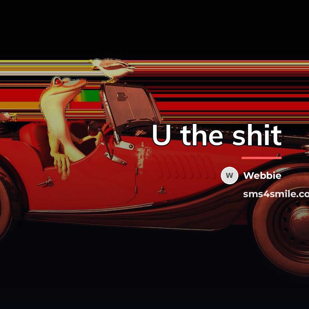 “U the shit…” quote by Webbie
