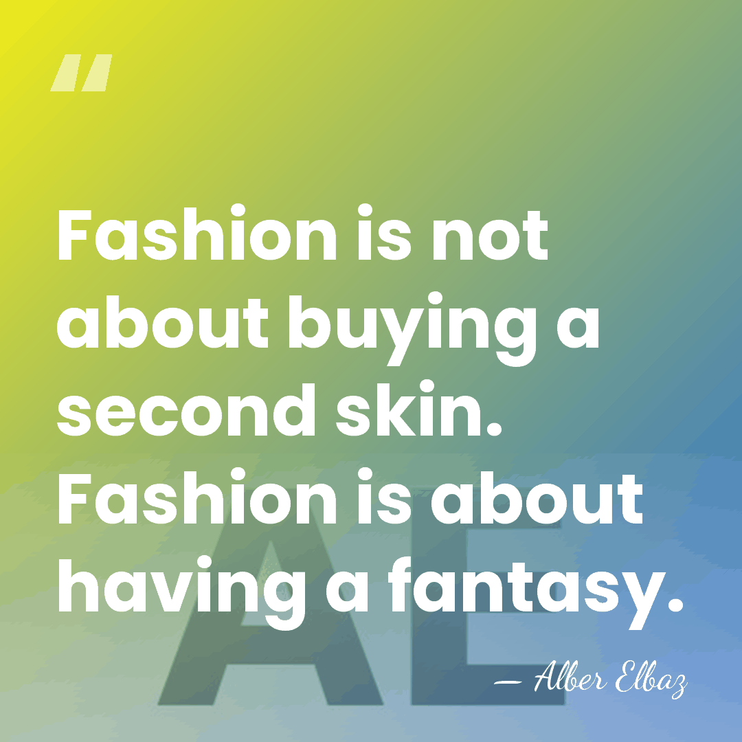 Fashion is not about buying a second skin. Fashion is about having&hellip; - Alber Elbaz