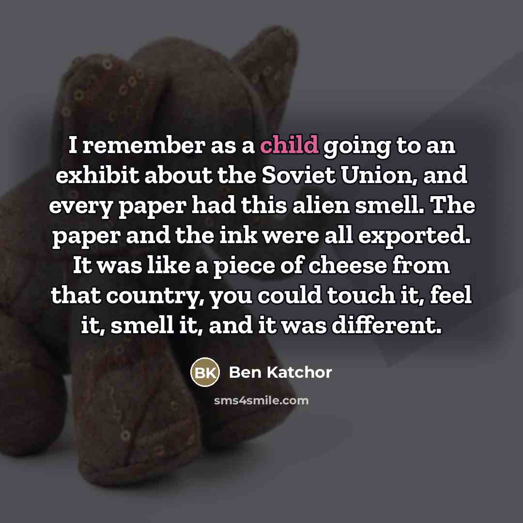 “I remember as a child going to an exhibit about…” quote by Ben Katchor