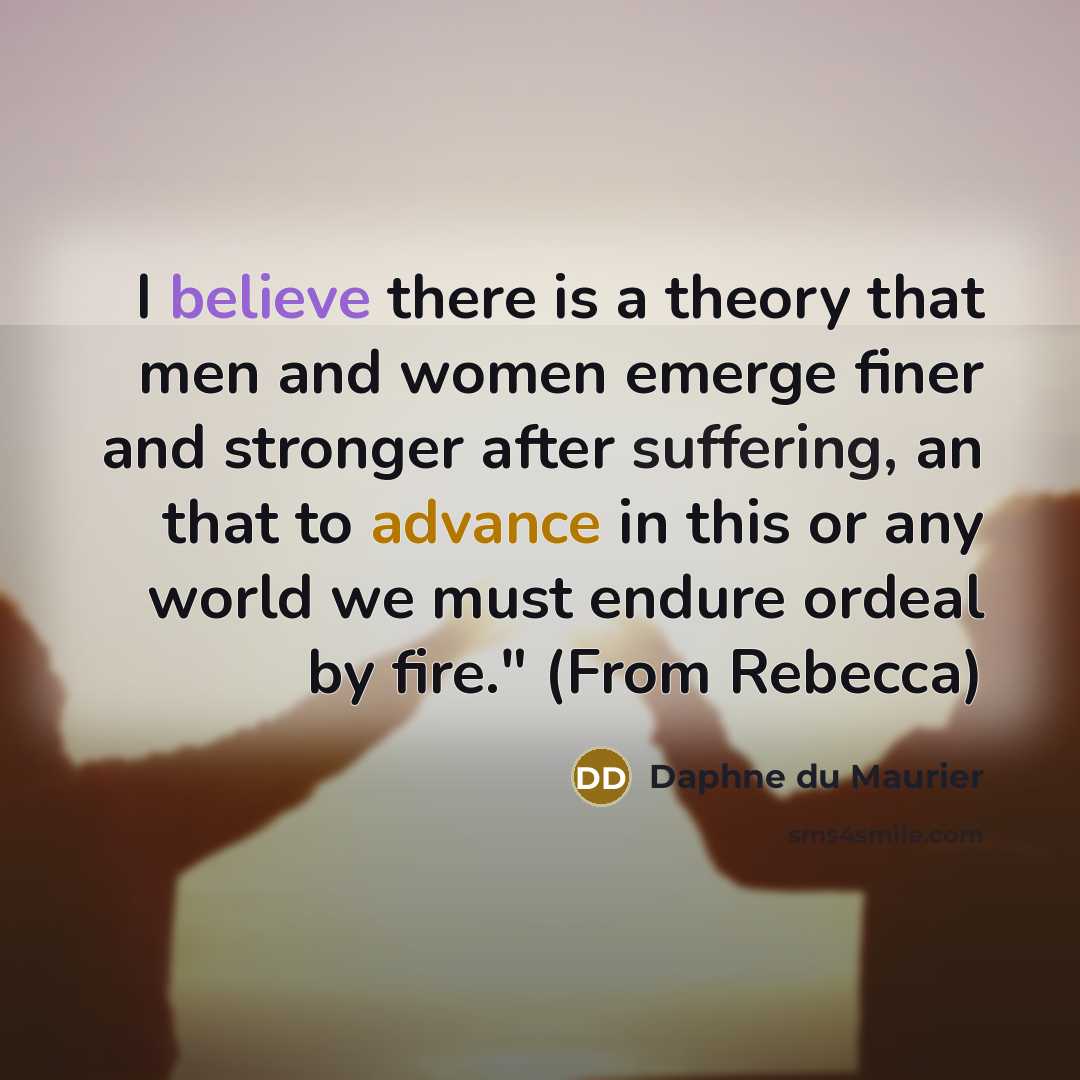 “I believe there is a theory that men and women…” quote by Daphne du Maurier