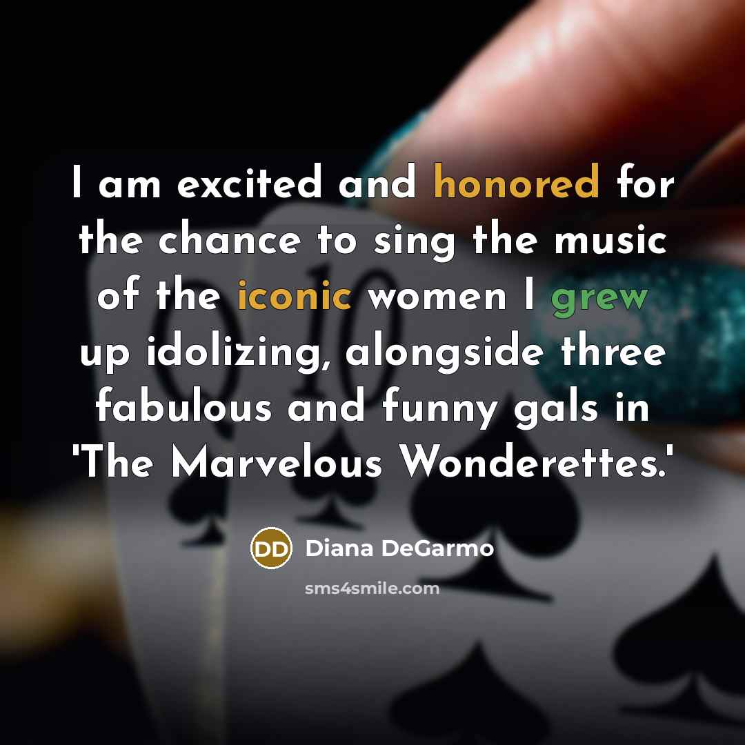 “I am excited and honored for the chance to sing…” quote by Diana DeGarmo