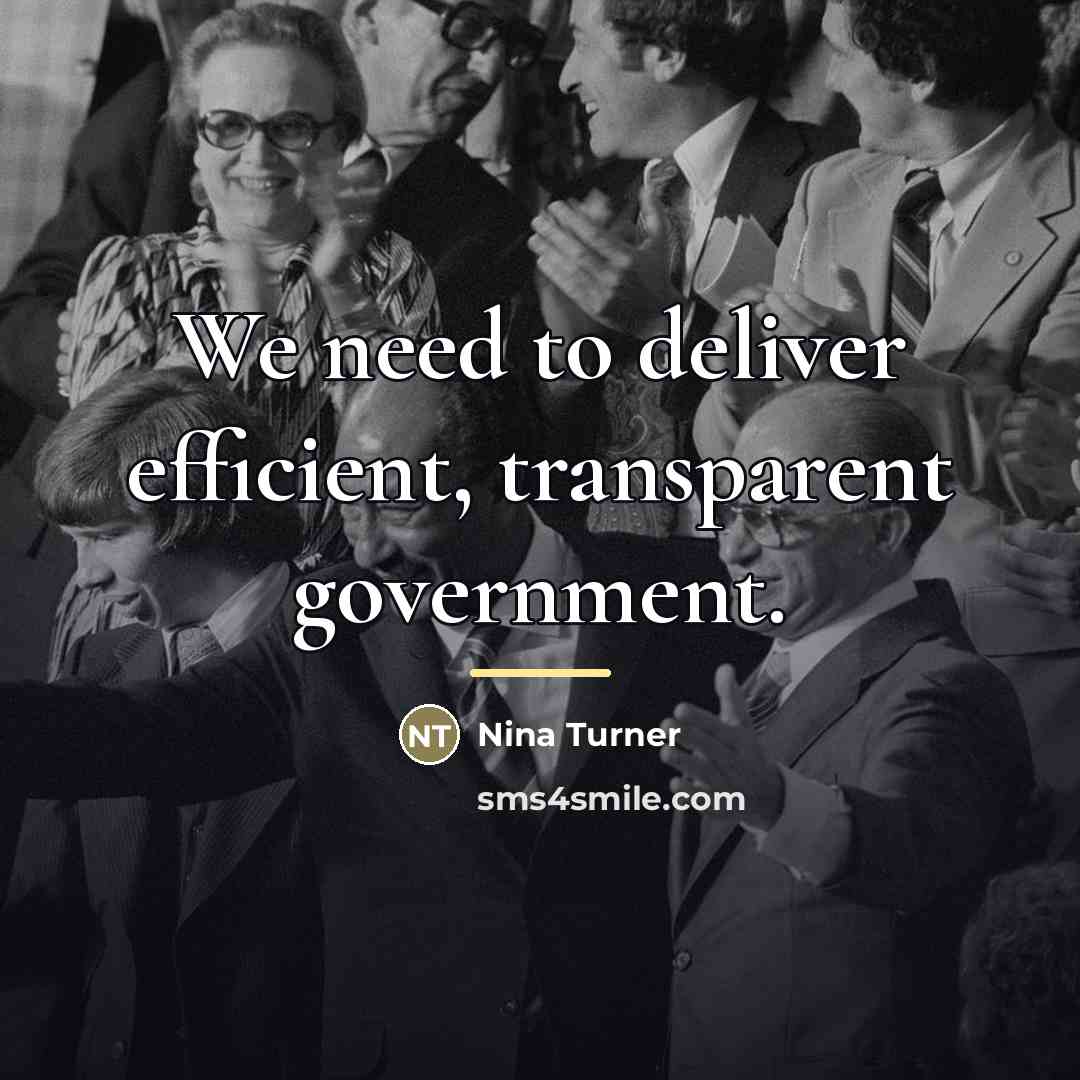 “We need to deliver efficient, transparent government.…” quote by Nina Turner