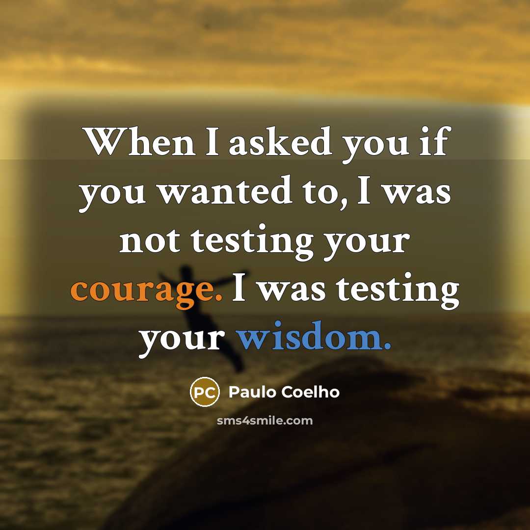 “When I asked you if you wanted to, I was…” quote by Paulo Coelho