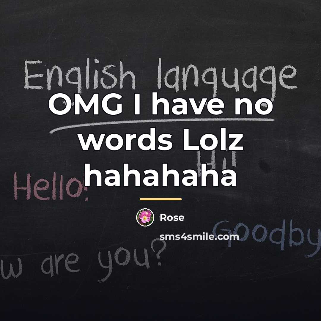 “OMG I have no words Lolz hahahaha…” quote by Rose