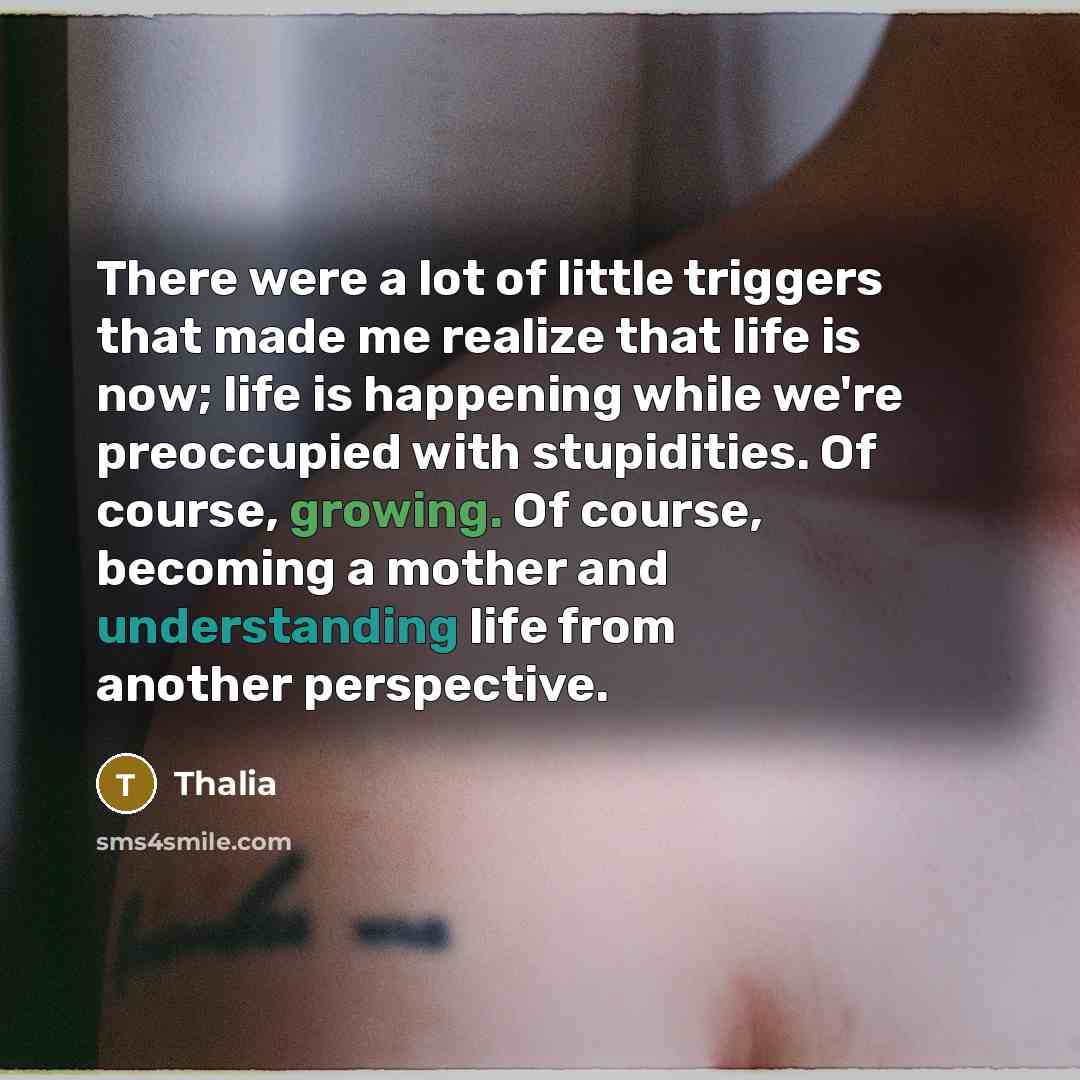 “There were a lot of little triggers that made me…” quote by Thalia