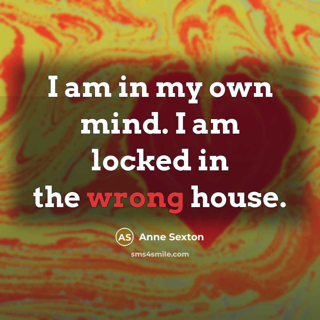 “I am in my own mind. I am locked in…” quote by Anne Sexton