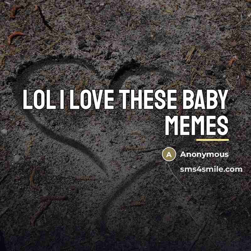 “Lol I love these Baby Memes…” quote by Anonymous