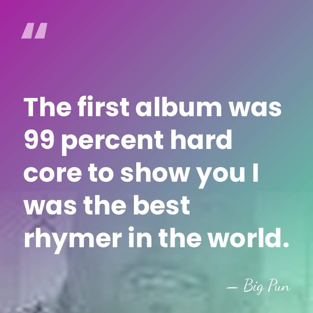 The first album was 99 percent hard core to show you I&hellip; - Big Pun