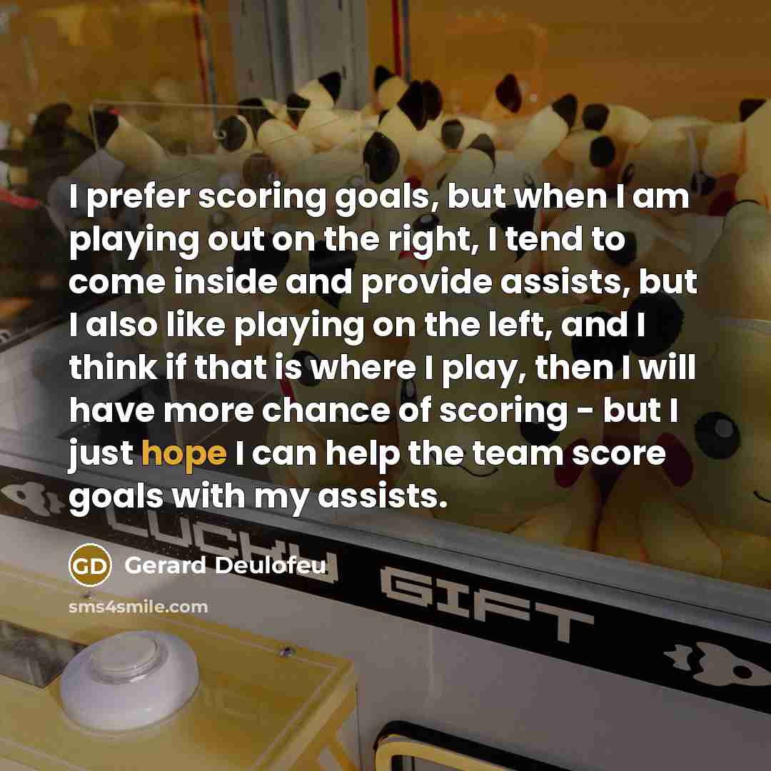 “I prefer scoring goals, but when I am playing out…” quote by Gerard Deulofeu