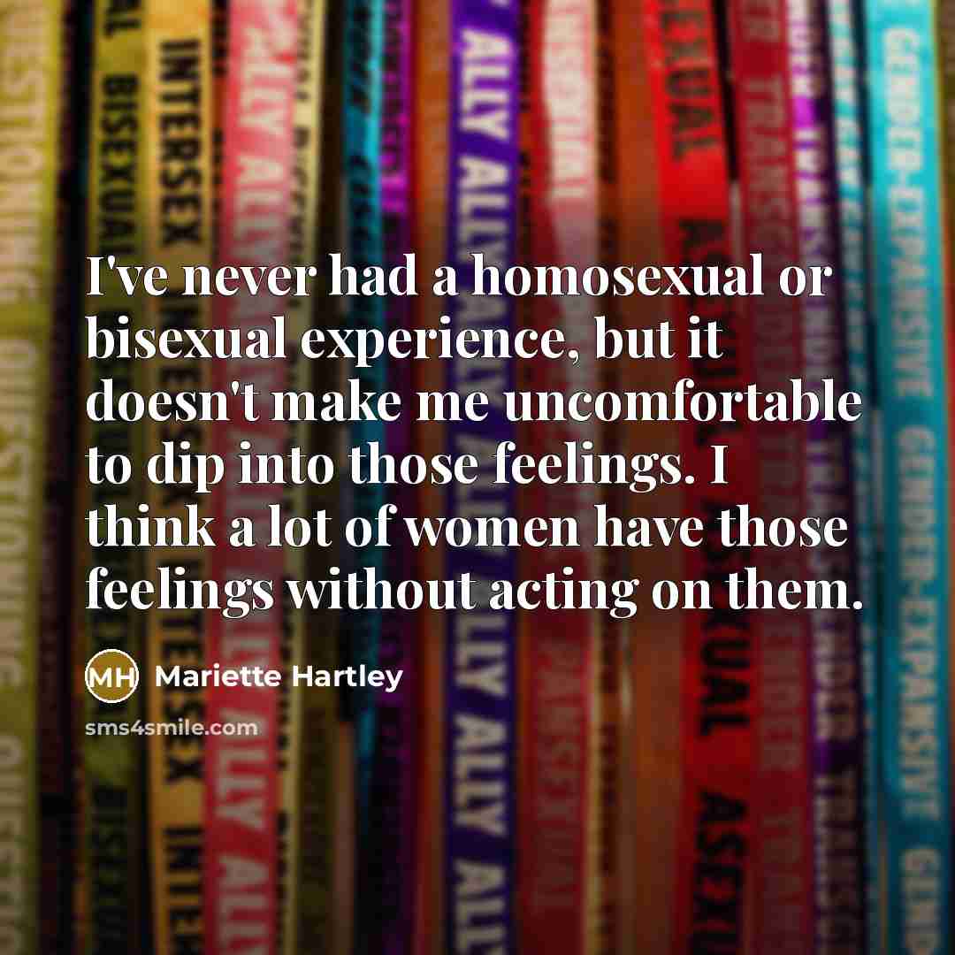 “I've never had a homosexual or bisexual experience, but it…” quote by Mariette Hartley