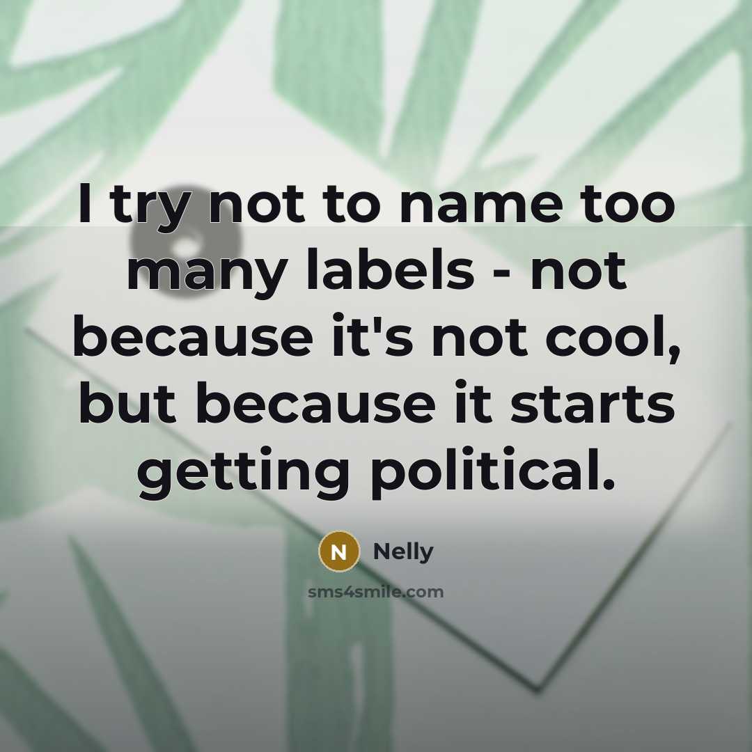 “I try not to name too many labels - not…” quote by Nelly