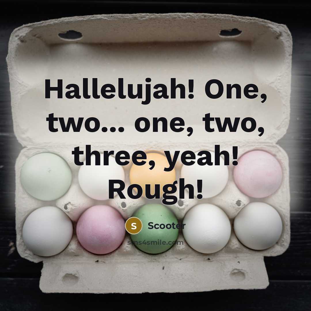 “Hallelujah! One, two... one, two, three, yeah! Rough!” quote by Scooter