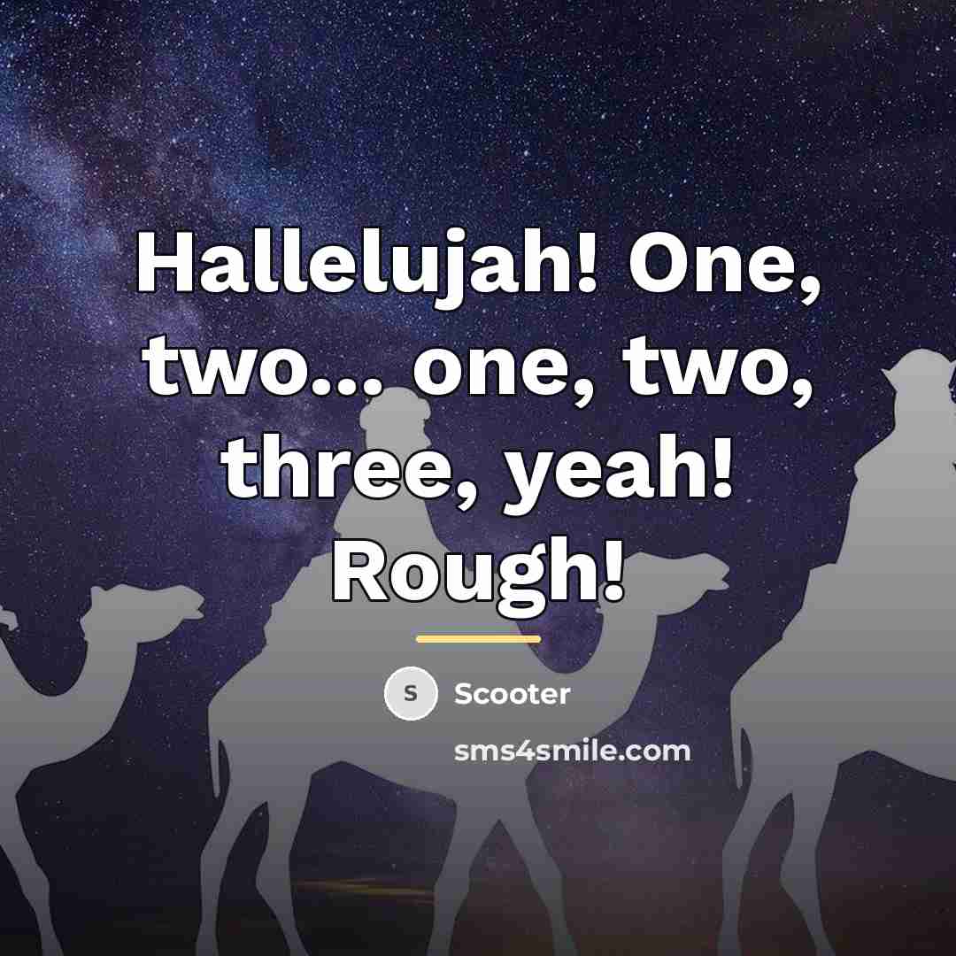 “Hallelujah! One, two... one, two, three, yeah! Rough!…” quote by Scooter
