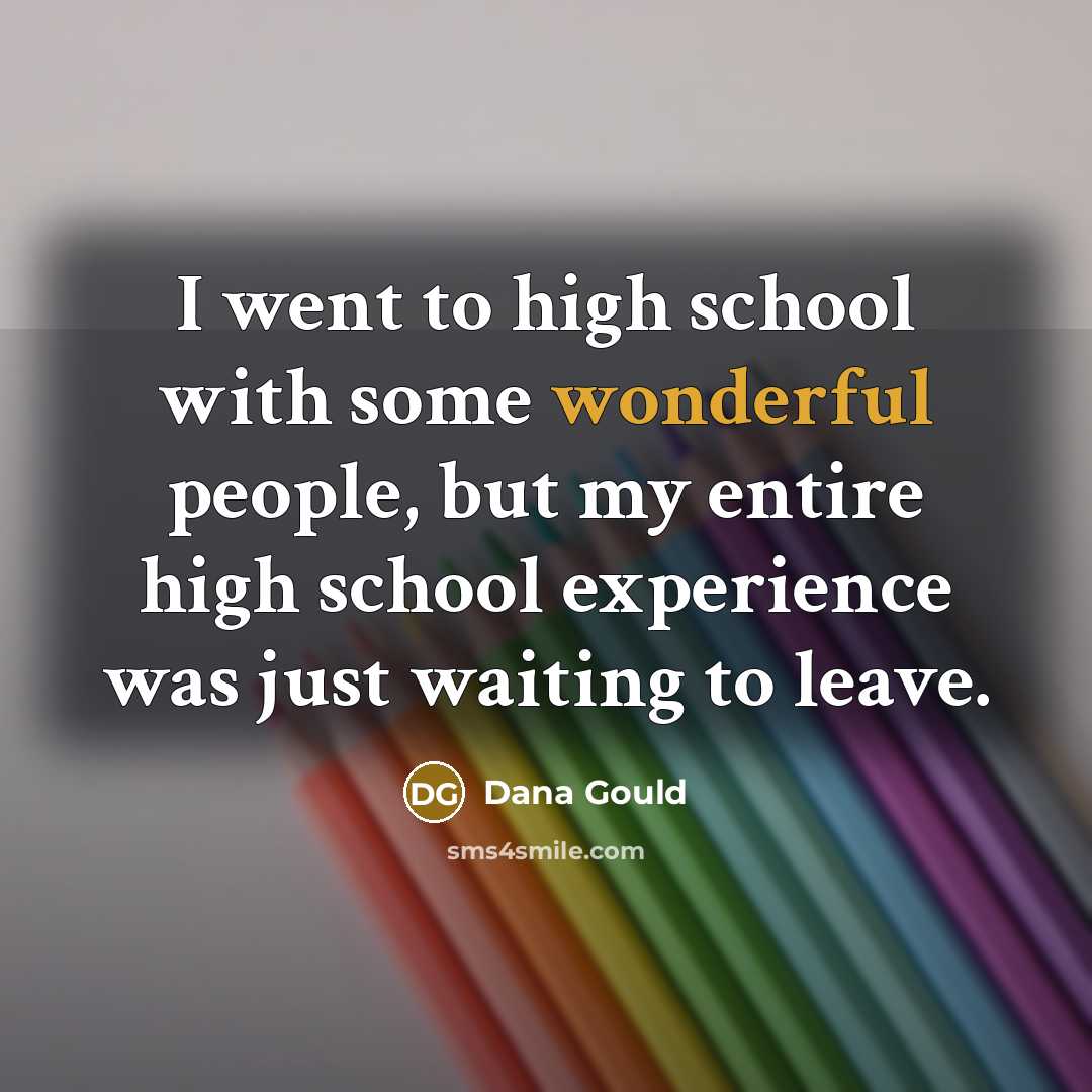 “I went to high school with some wonderful people, but…” quote by Dana Gould