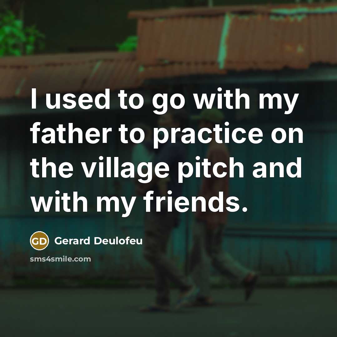 “I used to go with my father to practice on…” quote by Gerard Deulofeu