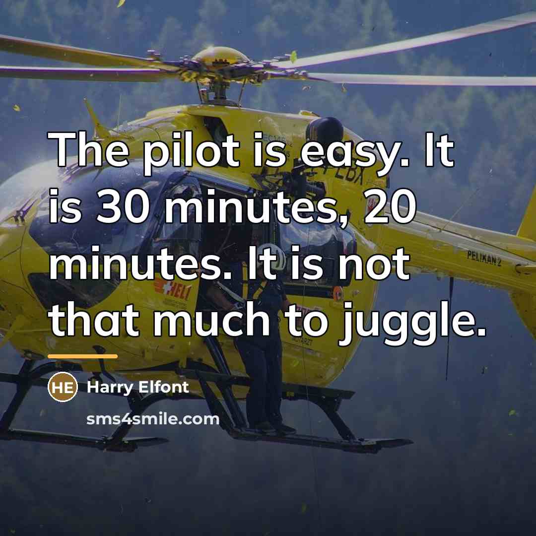 “The pilot is easy. It is 30 minutes, 20 minutes.…” quote by Harry Elfont
