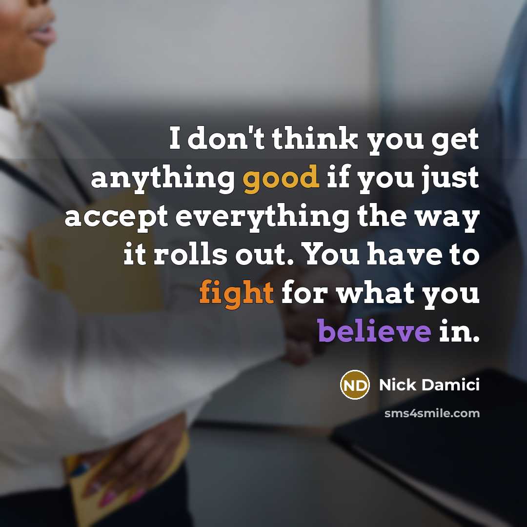 “I don't think you get anything good if you just…” quote by Nick Damici