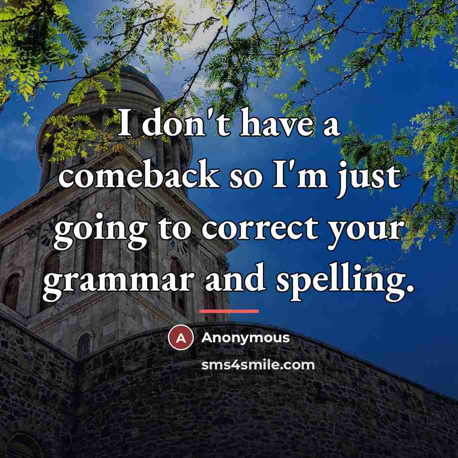 “I don't have a comeback so I'm just going to…” quote by Anonymous