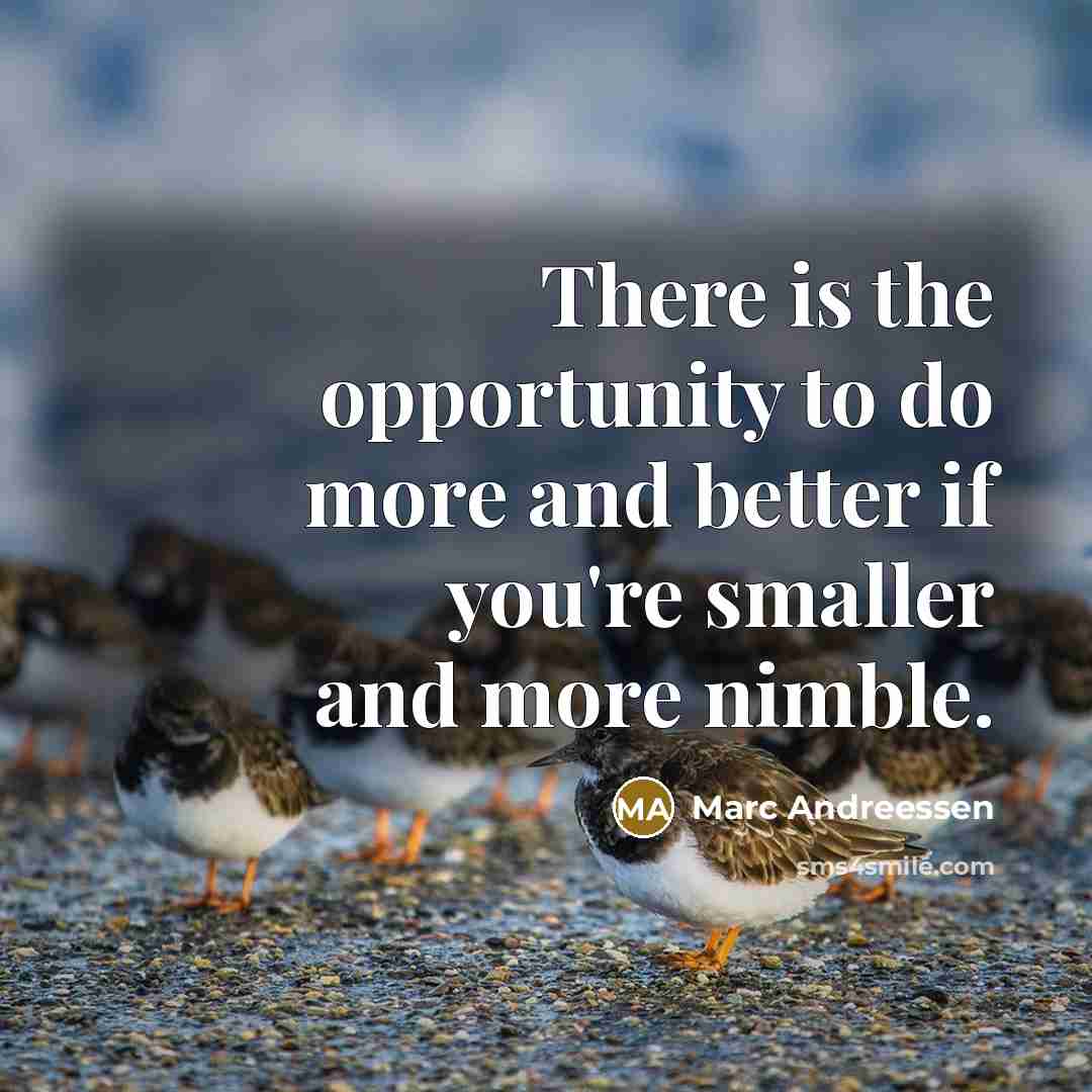 “There is the opportunity to do more and better if…” quote by Marc Andreessen