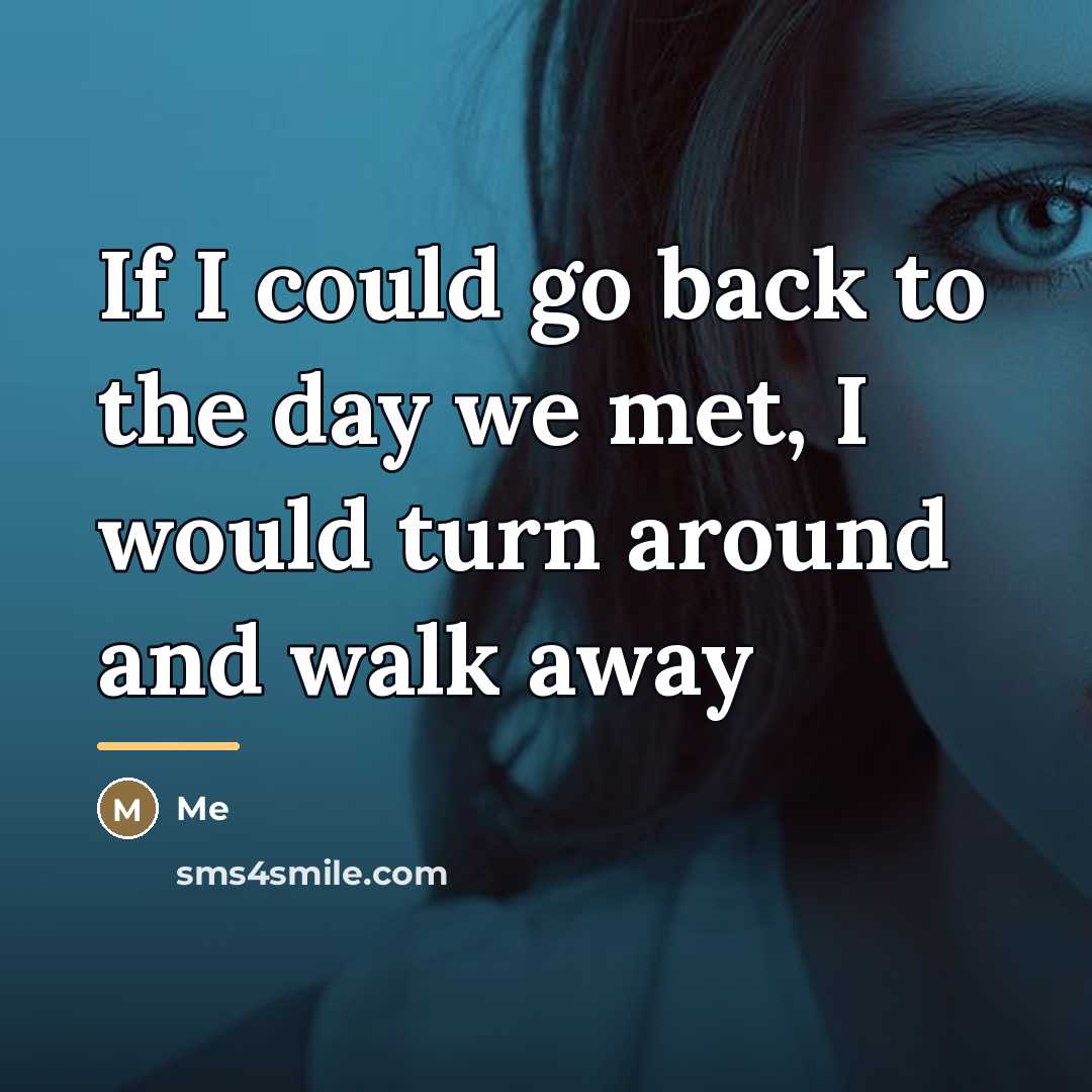 “If I could go back to the day we met,…” quote by Me
