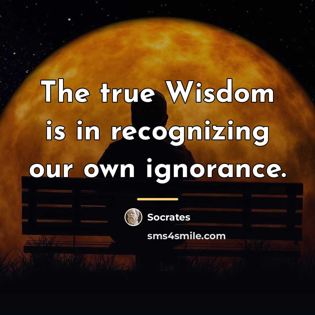 “The true Wisdom is in recognizing our own ignorance.…” quote by Socrates