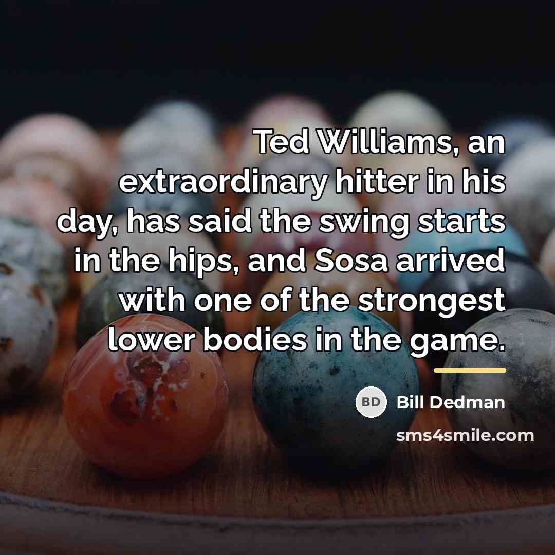 “Ted Williams, an extraordinary hitter in his day, has said…” quote by Bill Dedman