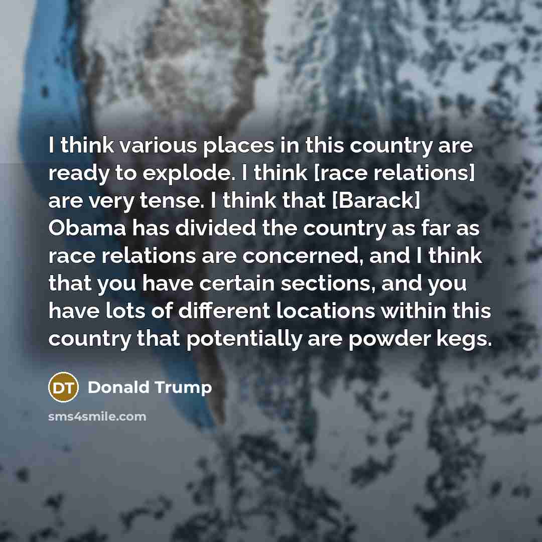 “I think various places in this country are ready to…” quote by Donald Trump