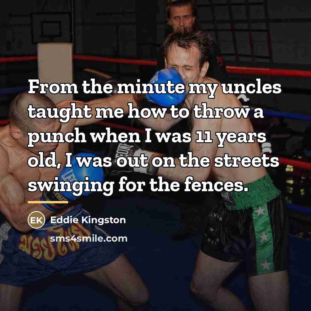 “From the minute my uncles taught me how to throw…” quote by Eddie Kingston