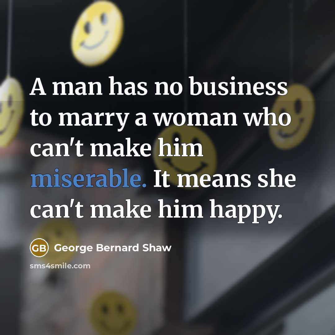 “A man has no business to marry a woman who…” quote by George Bernard Shaw