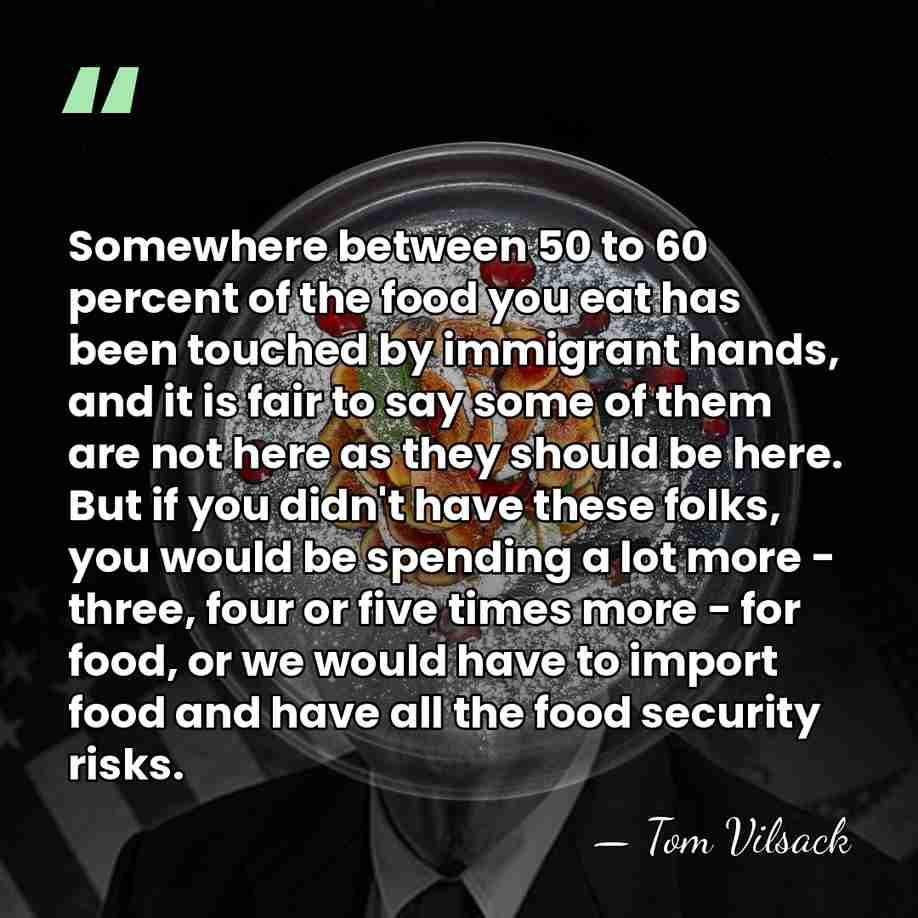 Somewhere between 50 to 60 percent of the food you eat has&hellip; - Tom Vilsack
