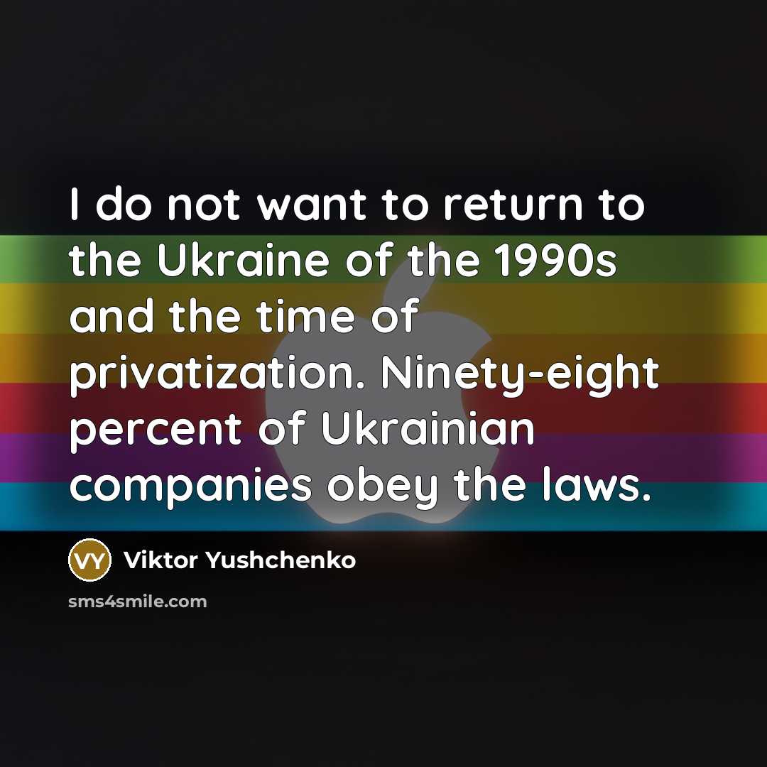 “I do not want to return to the Ukraine of…” quote by Viktor Yushchenko