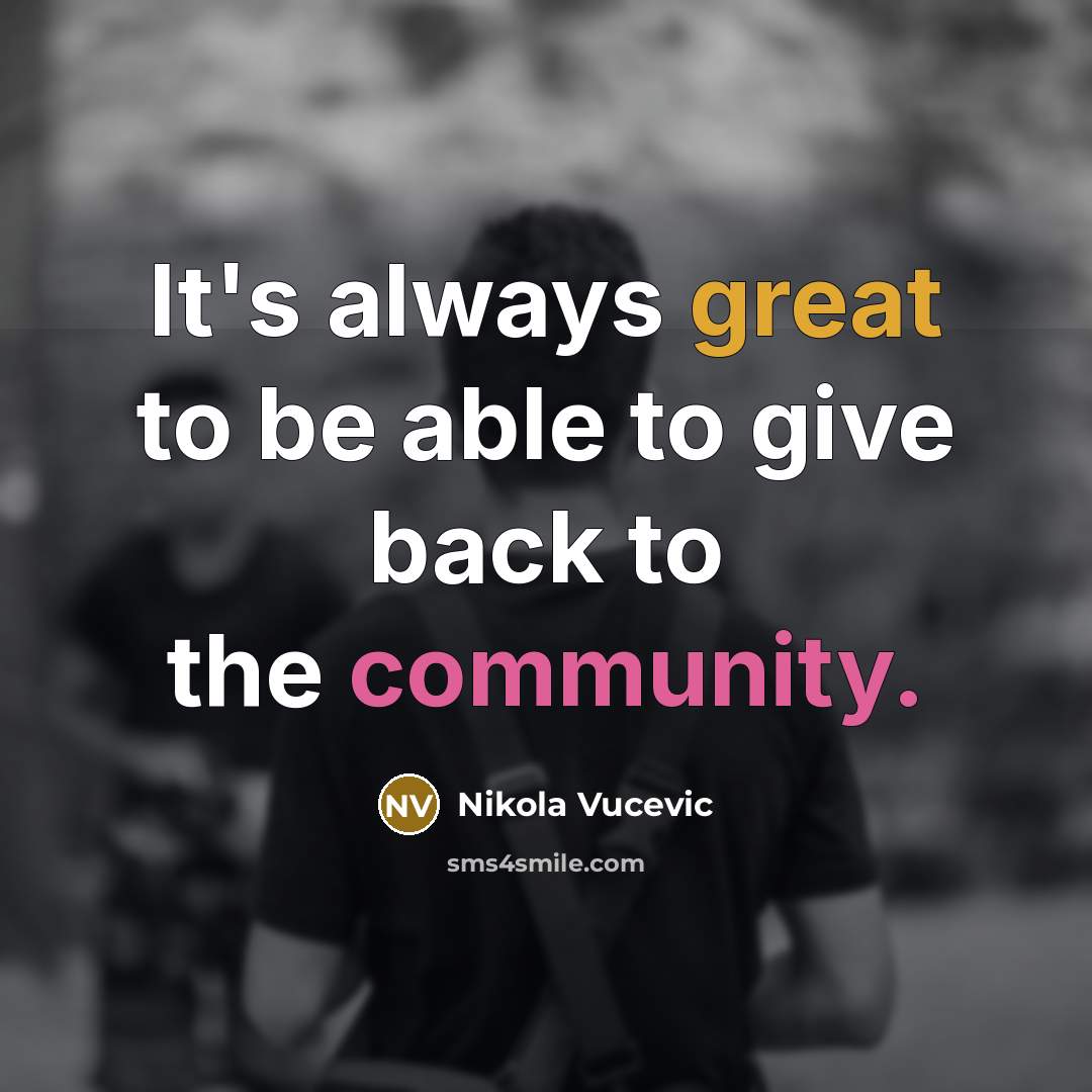 “It's always great to be able to give back to the community.” quote by Nikola Vucevic