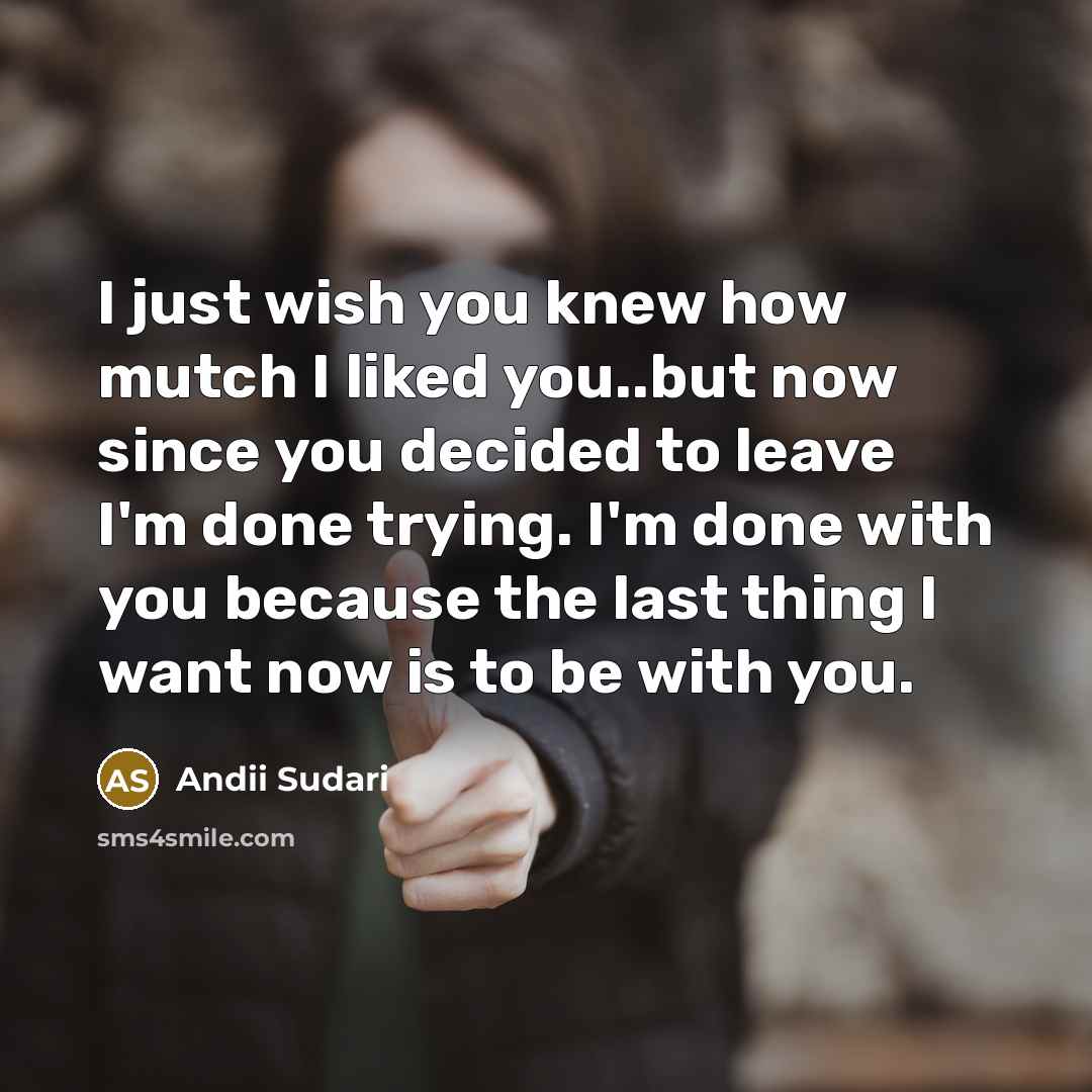 “I just wish you knew how mutch I liked you..but…” quote by Andii Sudari