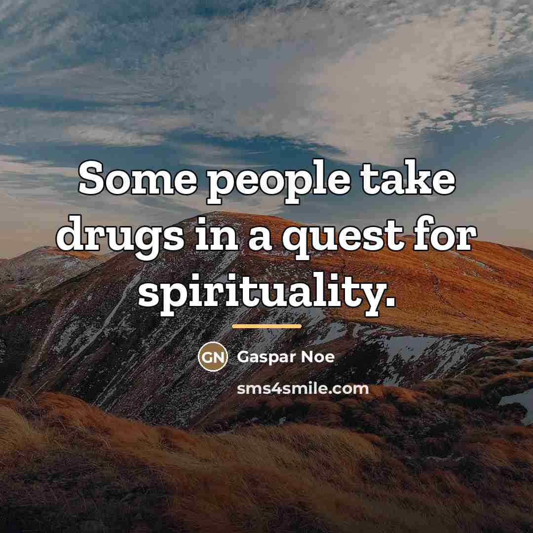 “Some people take drugs in a quest for spirituality.…” quote by Gaspar Noe