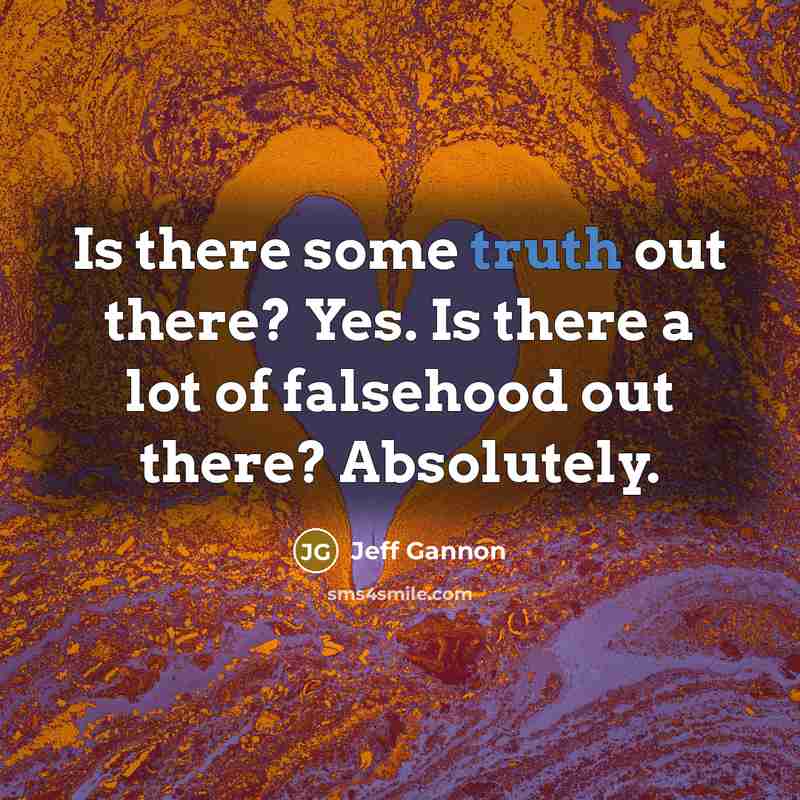 “Is there some truth out there? Yes. Is there a lot of falsehood out there? Absolutely.” quote by Jeff Gannon