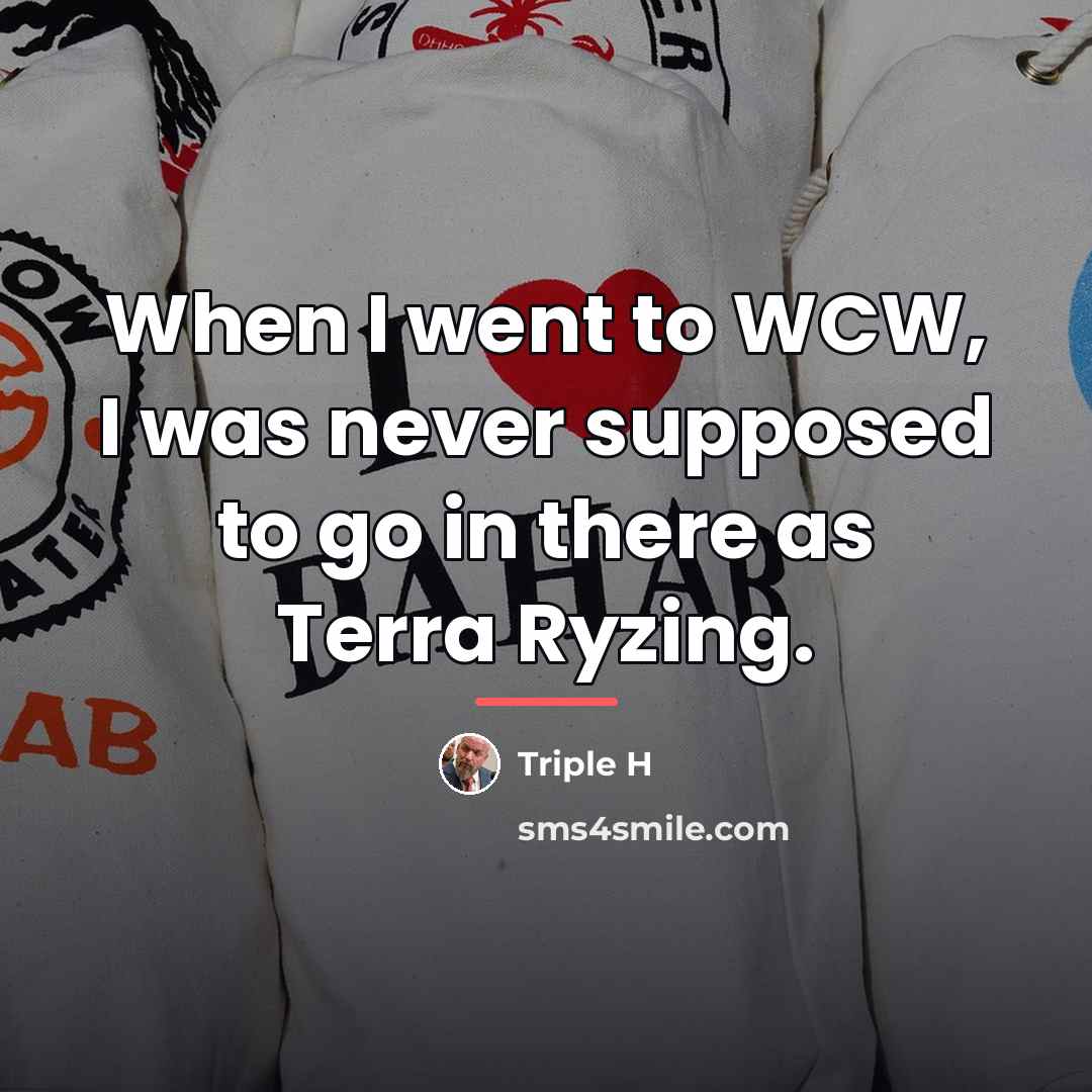 “When I went to WCW, I was never supposed to…” quote by Triple H