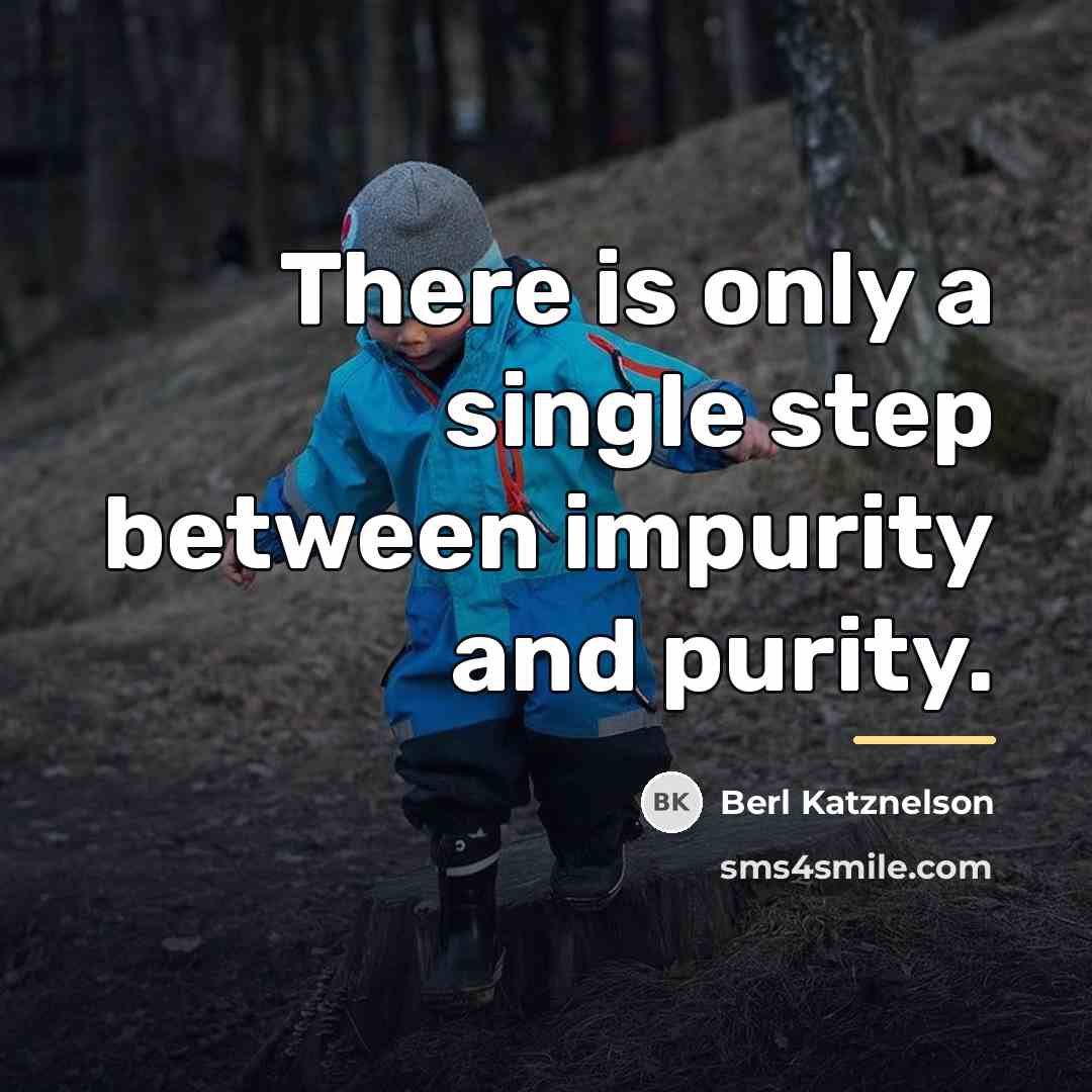 “There is only a single step between impurity and purity.…” quote by Berl Katznelson