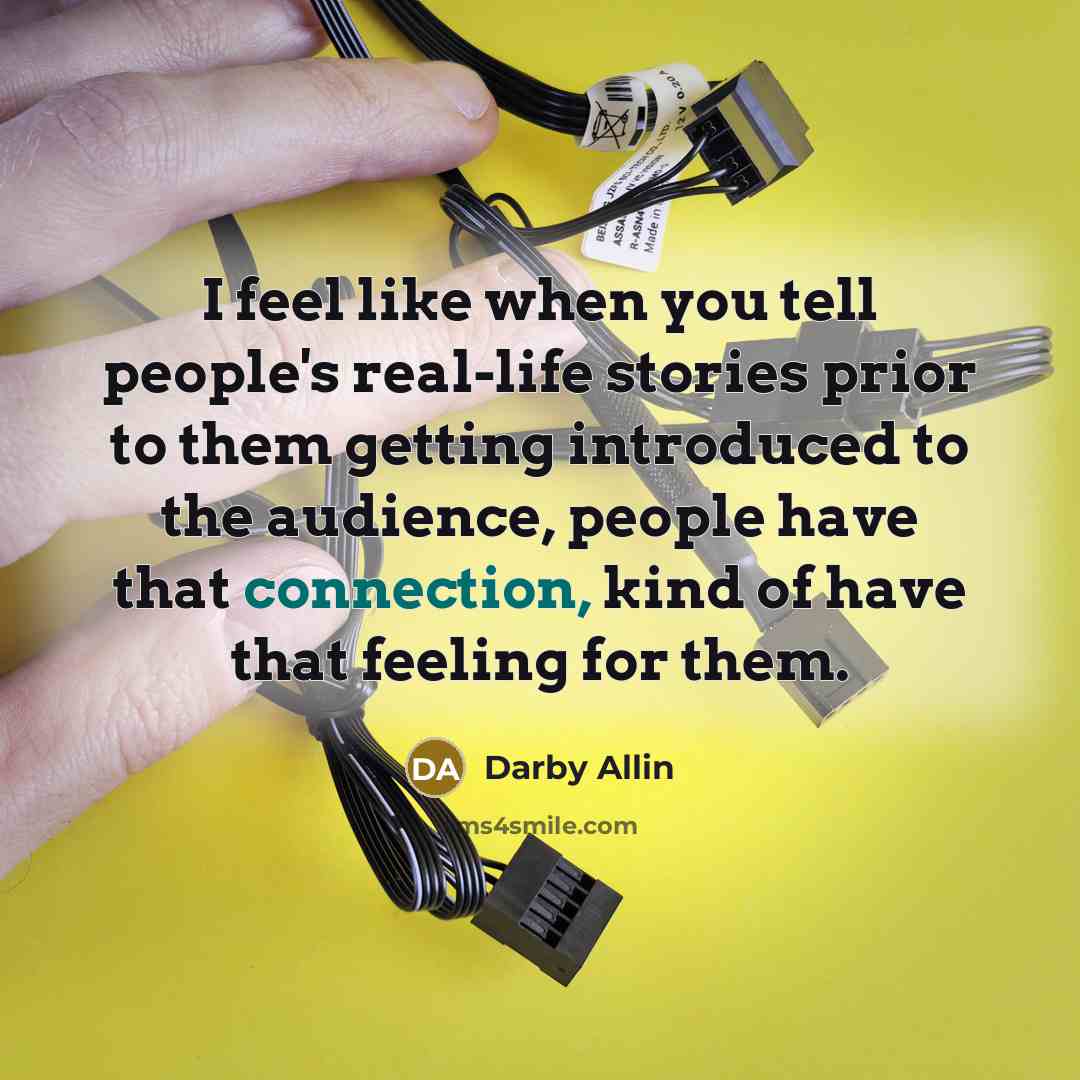 “I feel like when you tell people's real-life stories prior…” quote by Darby Allin