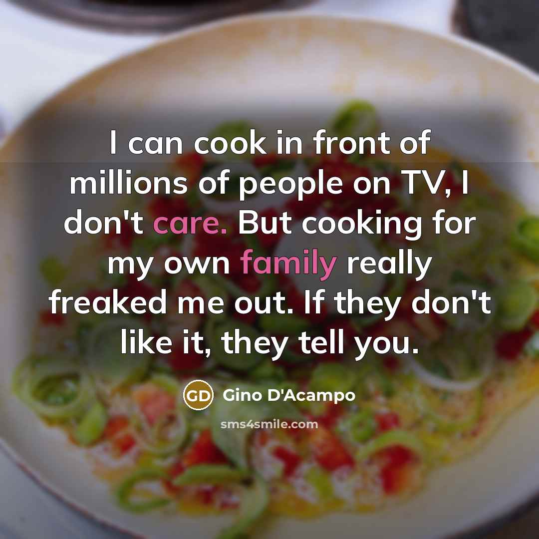 “I can cook in front of millions of people on…” quote by Gino D'Acampo