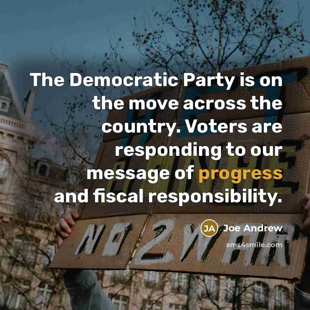 “The Democratic Party is on the move across the country.…” quote by Joe Andrew