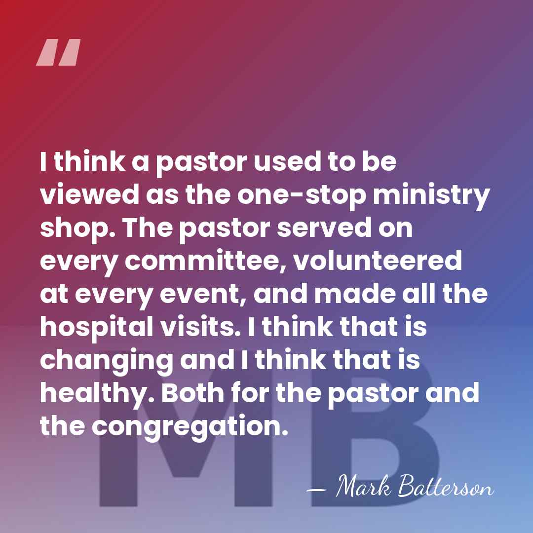 I think a pastor used to be viewed as the one-stop ministry&hellip; - Mark Batterson