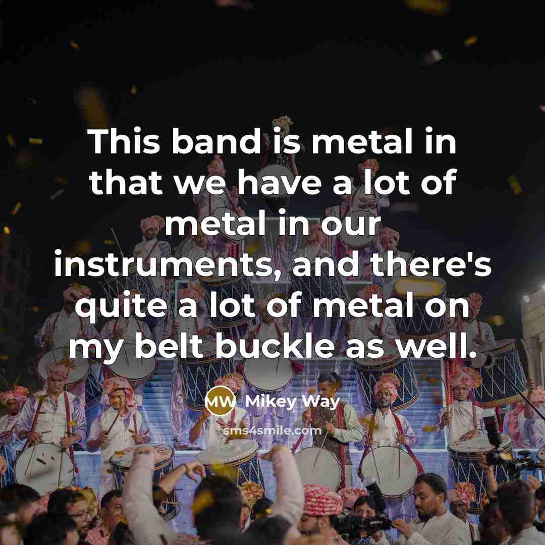 “This band is metal in that we have a lot…” quote by Mikey Way